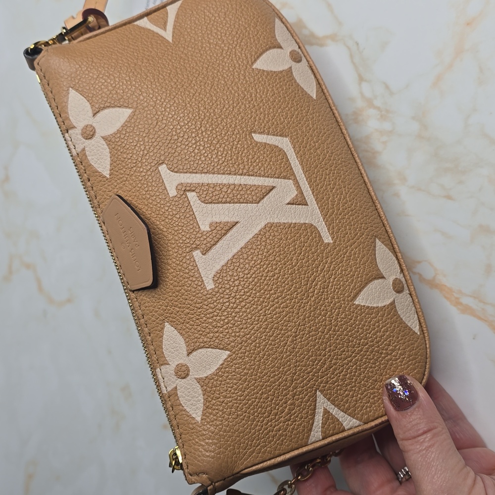 Louis Vuitton Empreinte Monogram Giant Multi Pochette Accessories Arizona Creme - Picture 4 of 16